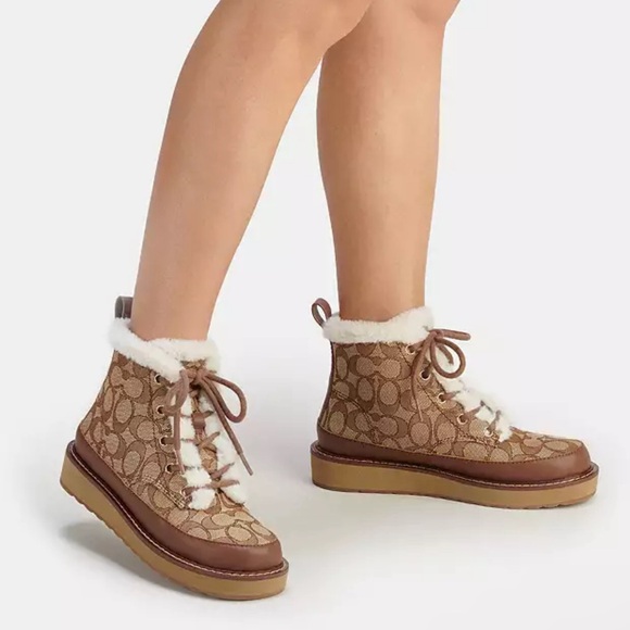 Coach Imani Boot In Signature Jacquard NWT - No Box Size 7 - Picture 1 of 8